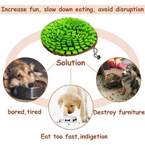 Pet Snuffle Mat for Dogs,Interactive Feed Puzzle for Boredom,Encourages Foraging - Picture 3 of 6